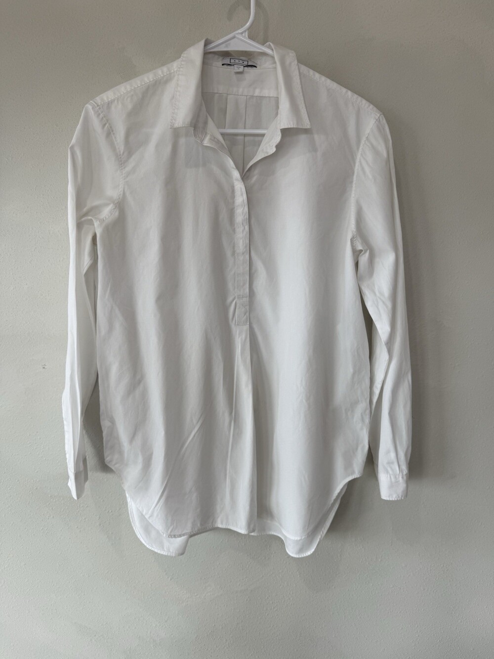 AYR White Long-Sleeve Popover Button-Front Shirt